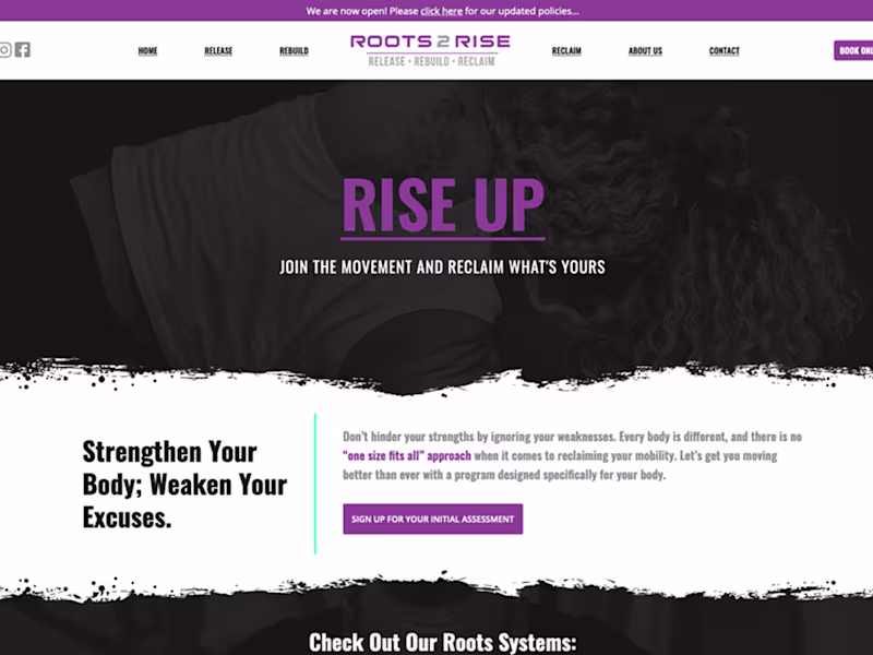 Cover image for Roots 2 Rise Website