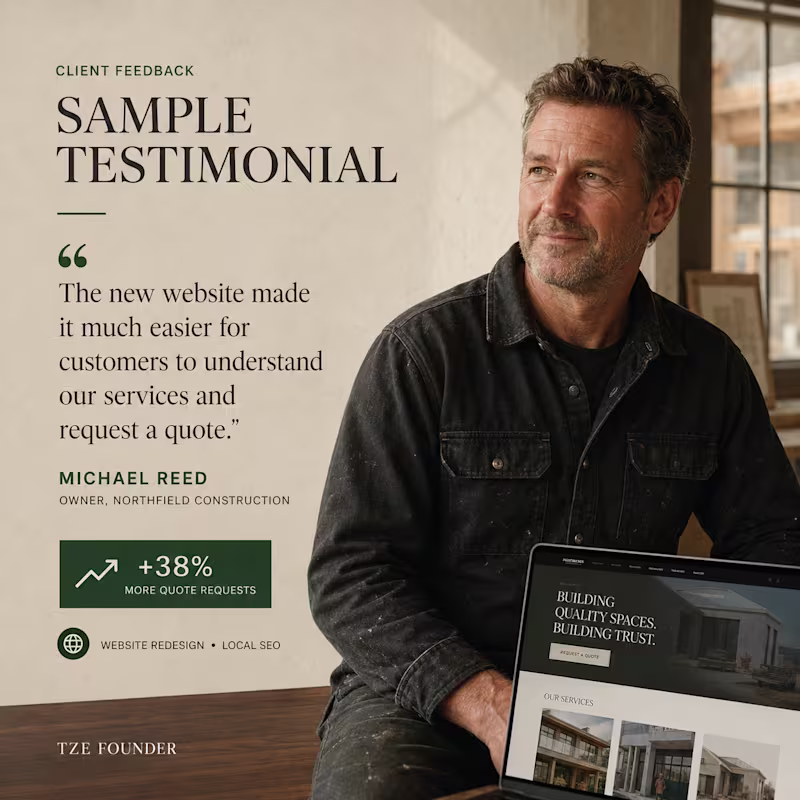 Cover image for Concept testimonial design created for