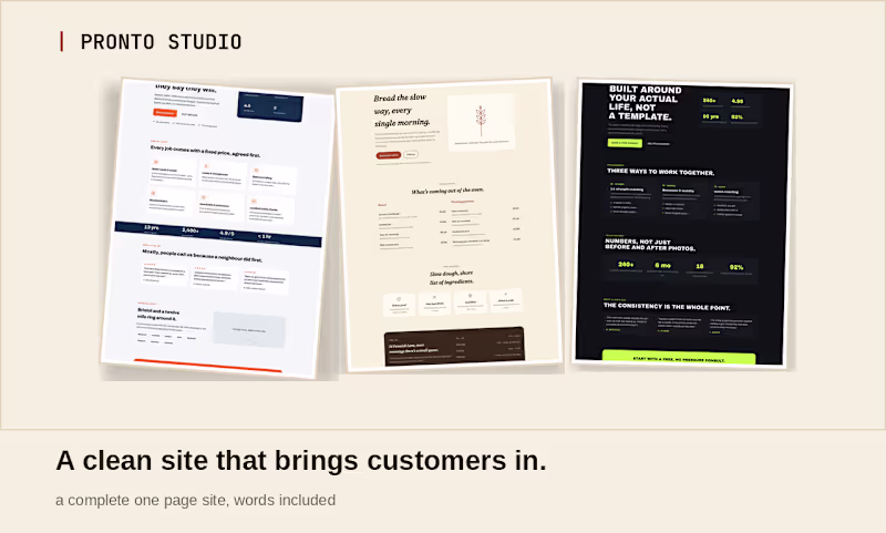 Cover image for I will build you a clean, fast one page website