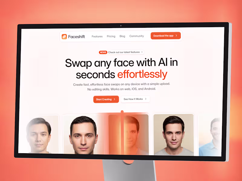 Cover image for Faceshift Website Design & Development
