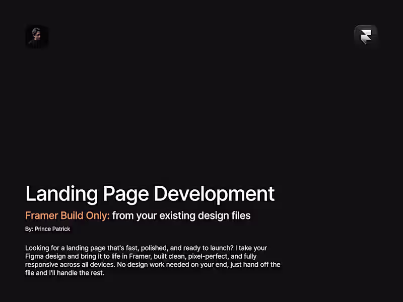 Cover image for Landing Page Development