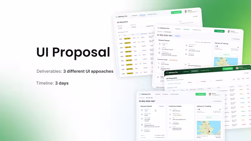 Cover image for UI Proposal - 3 Visual Directions in 3 Days