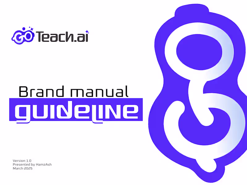 Cover image for GOTeach.ai — Brand Manual & Visual Identity System