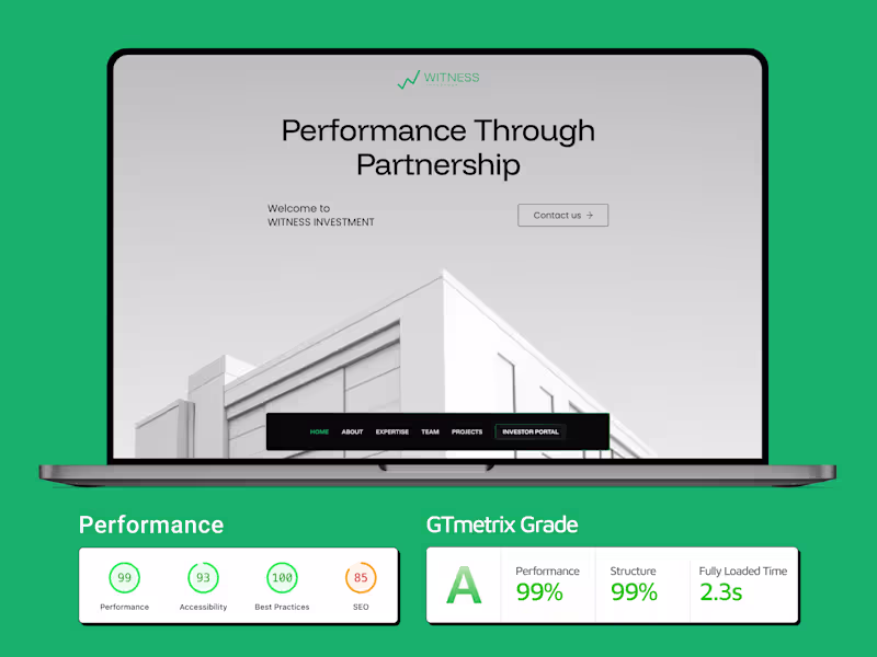 Cover image for Framer Development - Witness Investment | Framer Developer