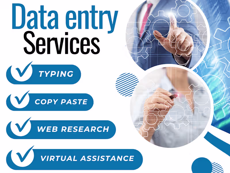 Cover image for Data Entry Specialist ⭕ Web Search⭕Virtual Assistance⭕Copy paste