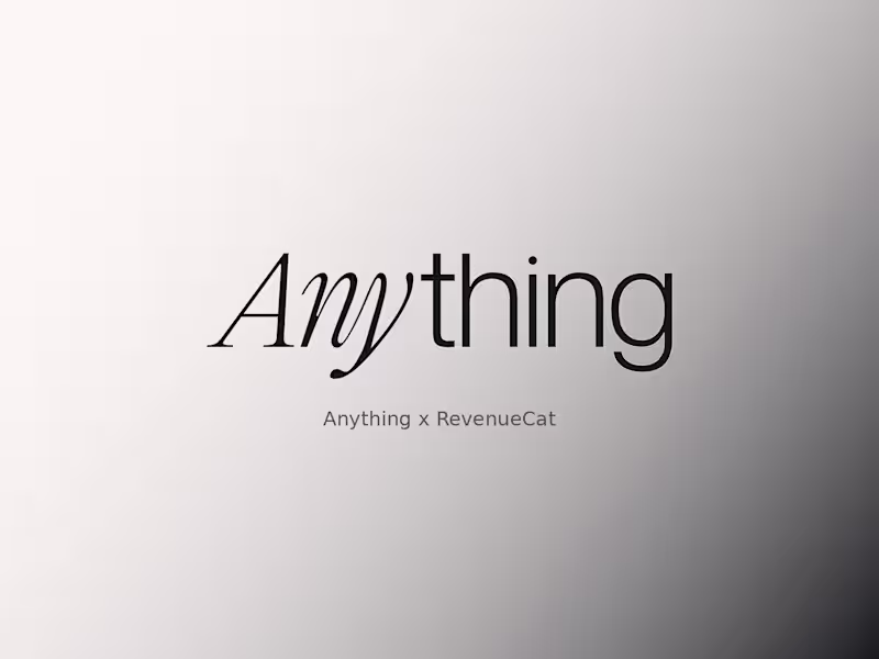 Cover image for Anything x Revenuecat Launch Video
