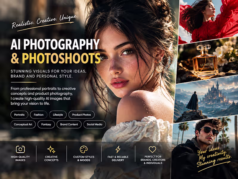 Cover image for Professional AI Photography & Creative Photoshoots