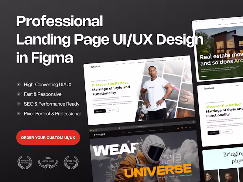 Cover image for High-Quality Landing Page UI/UX Design in Figma
