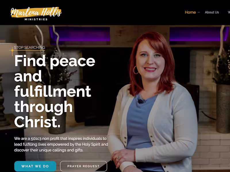 Cover image for Marlena Hollis Ministries Website/Copywriting