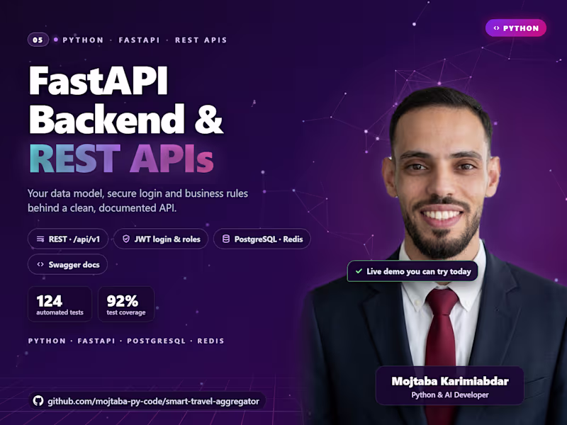 Cover image for FastAPI Backend & REST API Development