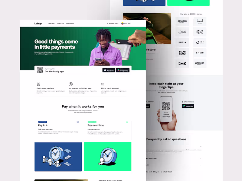 Cover image for Expert Design for BNPL E-Commerce Landing Page Solutions