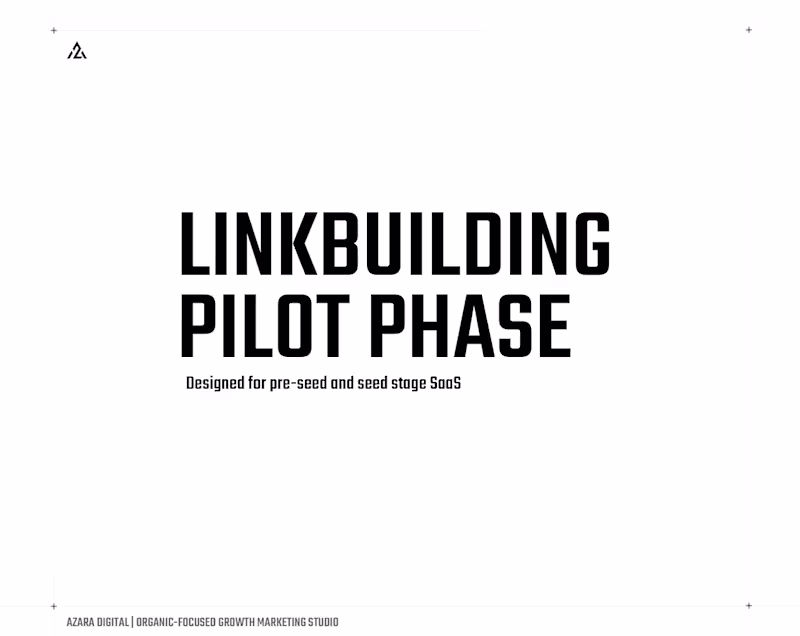 Cover image for Linkbuilding Pilot Phase