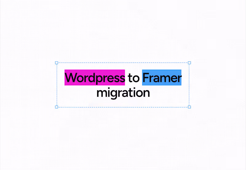 Cover image for WordPress to Framer migration