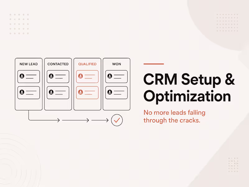 Cover image for CRM Setup & Optimization