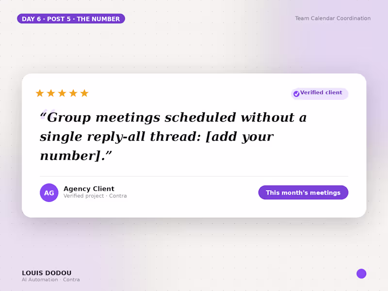 Cover image for Group meetings scheduled without a