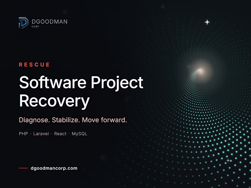 Cover image for Rescue & Stabilize an Existing Software Project