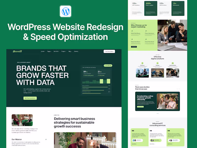Cover image for WordPress Website Redesign & Speed Optimization