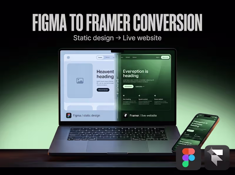 Cover image for Figma to Framer Conversion - Turn Your Design Into Live Website