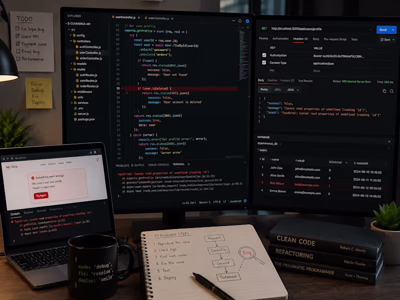 Cover image for Web Application Bug Fixing & Troubleshooting