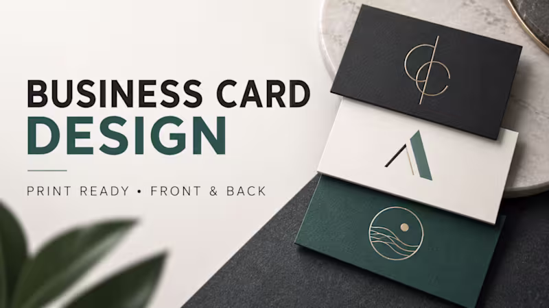 Cover image for Custom business card design, print ready