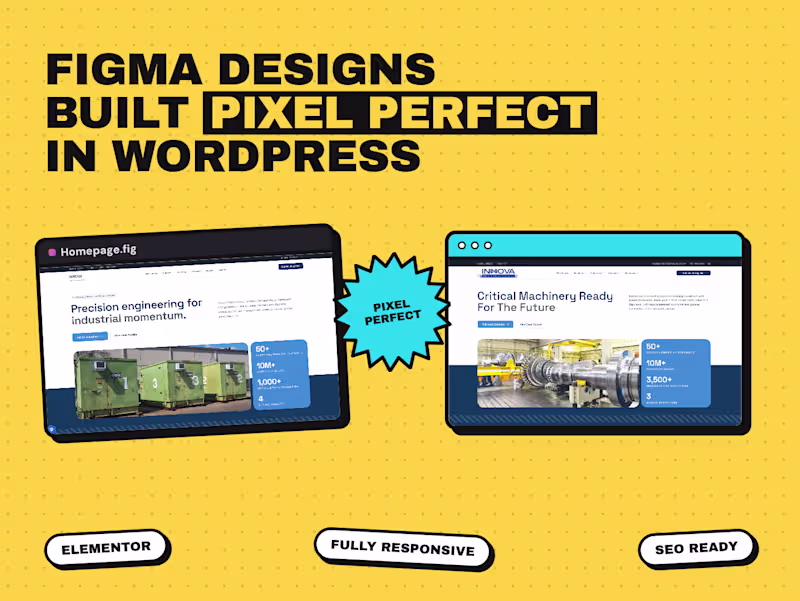 Cover image for Figma to Wordpress Website Elementor Build