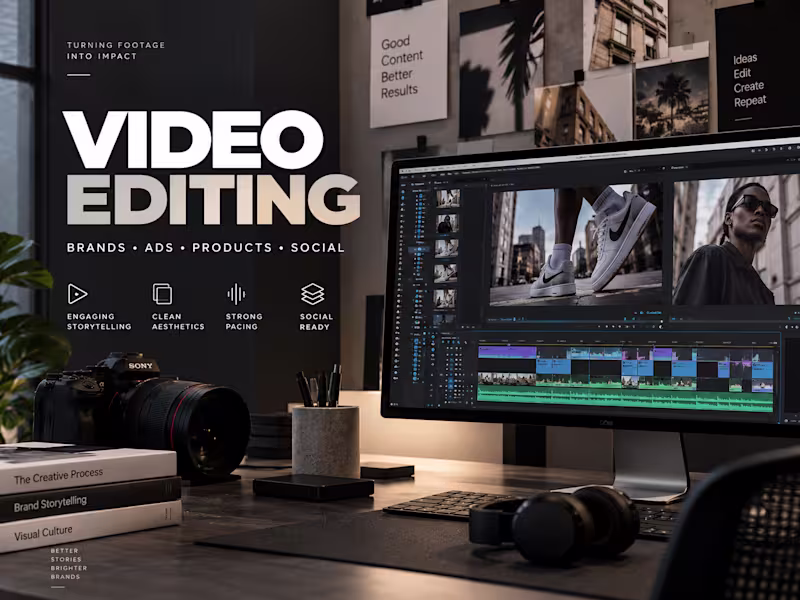Cover image for Video Editing for Brands, Ads, Products and Social Media Content
