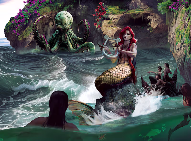 Cover image for Kraken’s Wrath – AI-Enhanced Fantasy Composition