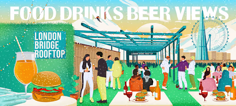 Cover image for Illustrations for London Bridge Rooftop's Aprés Ski