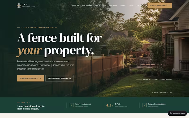 Cover image for J & J Brothers Fence