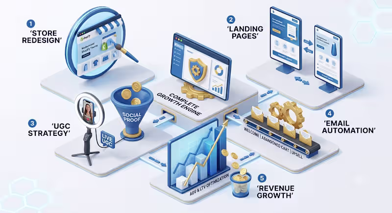 Cover image for Shopify Revenue Engine: Redesign & Automation