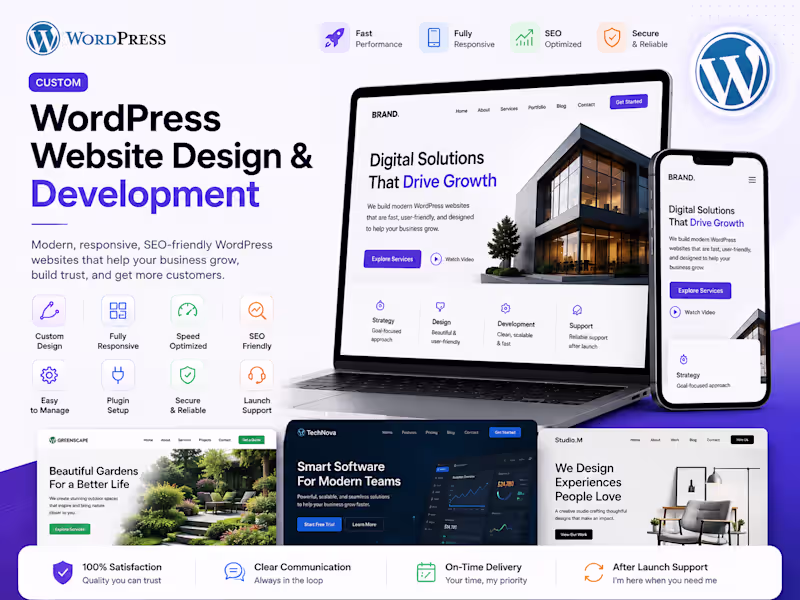 Cover image for Custom WordPress Website Design & Development