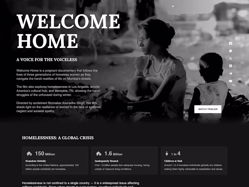 Cover image for Welcome Home - Landing Page