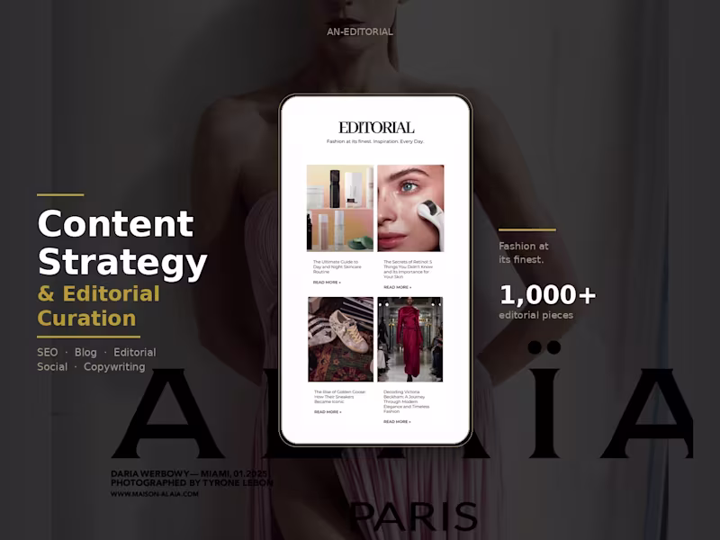 Cover image for Content Strategy & Editorial Curation