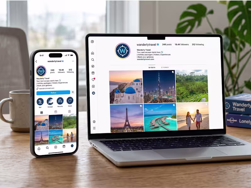 Cover image for Wanderly Travel Social Media Campaign
