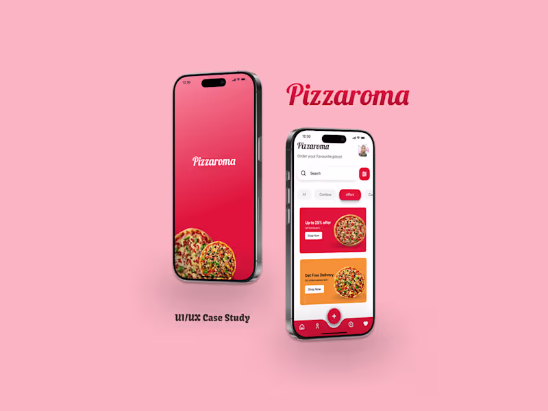 Cover image for Pizzaroma - Pizza Delivery App UI/UX Case Study