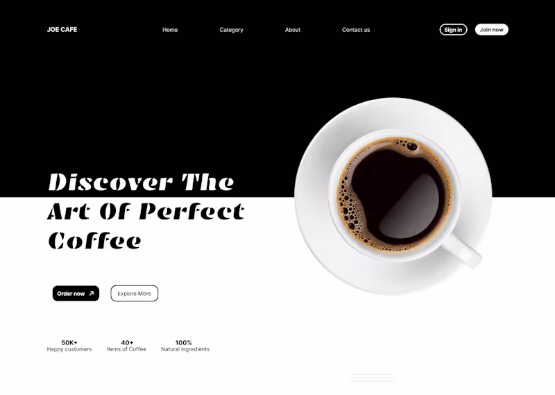 Cover image for Custom Landing Page Design for Coffee Shops & Cafes
