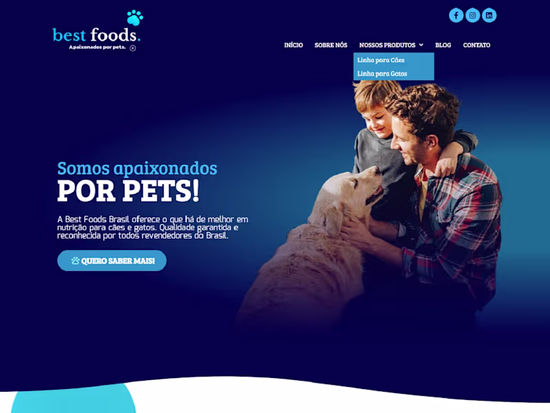 Cover image for Business Website built in WordPress - Pet food company