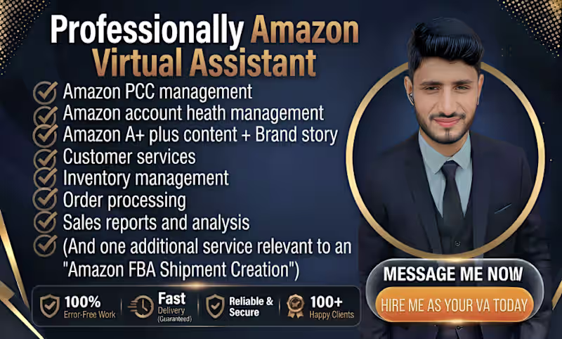 Cover image for I will be your amazon fba VA for listing creation and fixing err