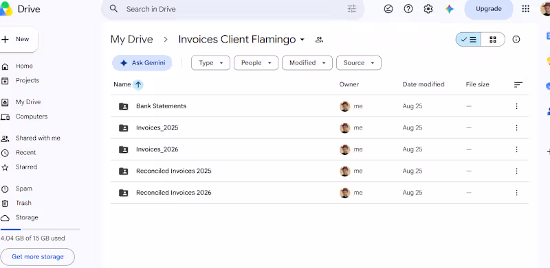 Cover image for Organized invoices and financial documents