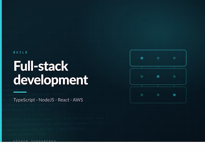 Cover image for Full-stack web application development
