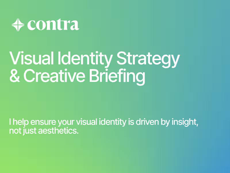 Cover image for Visual Identity Strategy & Creative Briefing