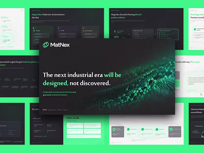 Cover image for MatNex — DeepTech Investor Pitch Deck
