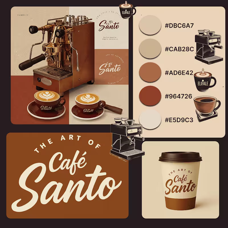 Cover image for branding of Cafe Santo 