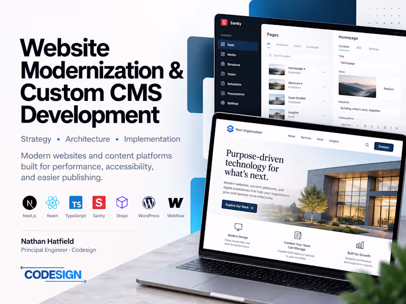 Cover image for Website Modernization & Custom CMS Development