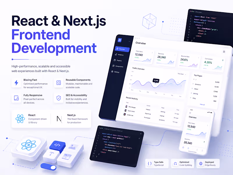 Cover image for React & Next.js Frontend Development