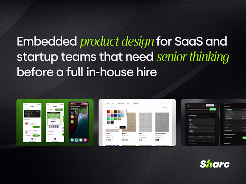 Cover image for Embedded Senior Product Design Partner for SaaS & Startup Teams