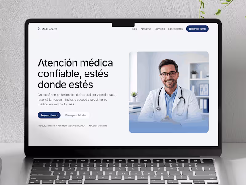 Cover image for MediConecta — Telemedicine Website in Framer