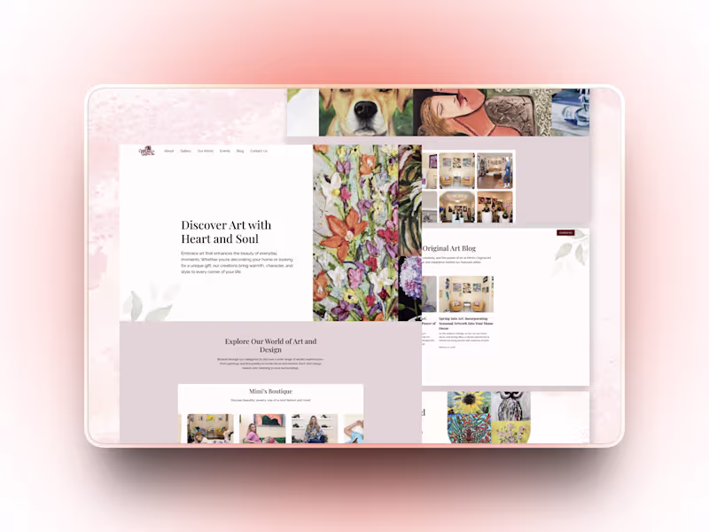 Cover image for Mimi’s Original Art Website Redesign