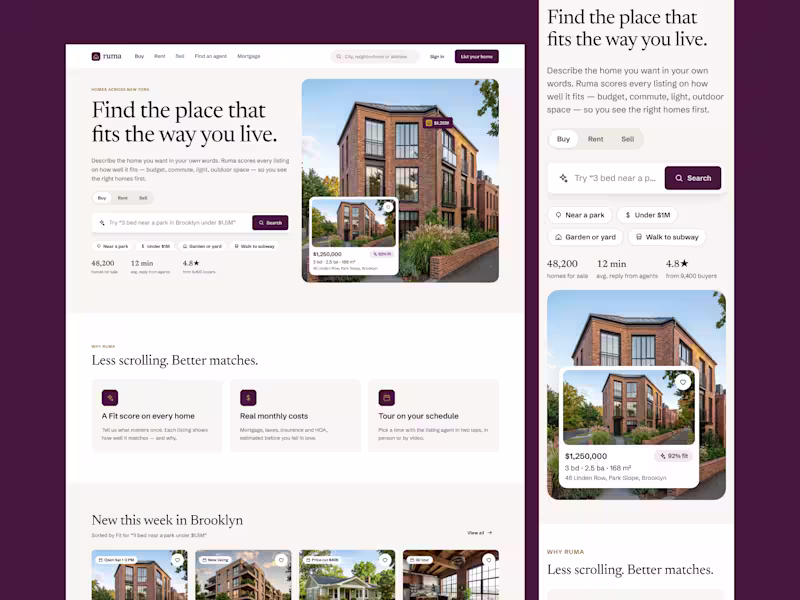 Cover image for Landing page for a real estate company