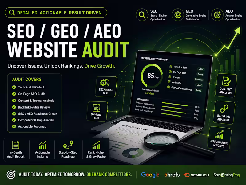 Cover image for SEO/GEO/AEO Website Audit